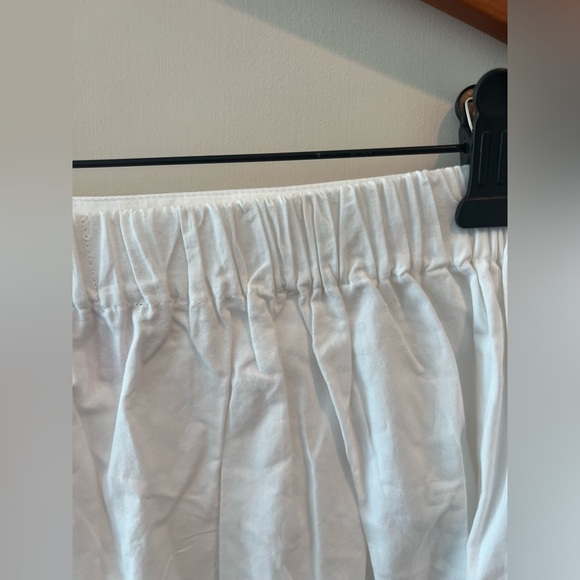 Vince Camuto Ruffle Detail Cotton Wrap Midi Skirt in Ultra White NWT - Picture 7 of 14